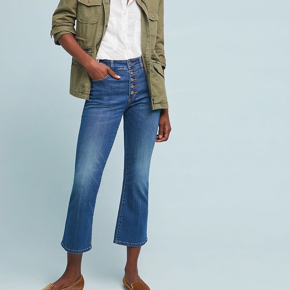 Pilcro High-Rise Cropped Bootcut Jeans